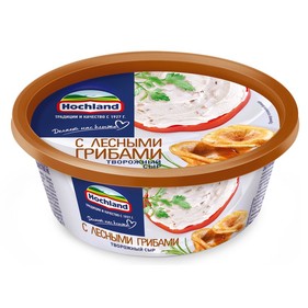Сыр творожный Лесные Грибы 60% 140г Хохланд