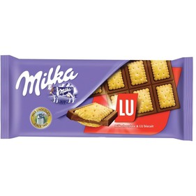Шоколад Милка крекер Лу 87 гр