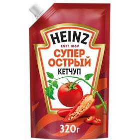 Кетчуп Хайнц Супер острый 320г д/п