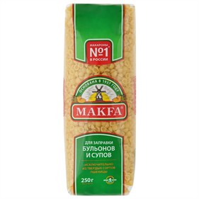 Макароны Макфа ракушечки для супов 250гр