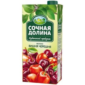 Напиток Сочная Долина Яблоко Вишня Черешня 0,95л т/п ССН