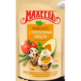 Майонез Махеев Провансаль с перепелиным яйцом 800мл д/п