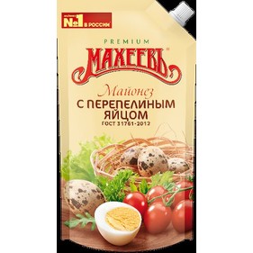 Майонез Махеев с перепелиным яйцом 200мл д/п