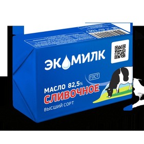 Масло сливочное 82,5% Гост 330г Экомилк