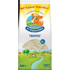 Творог 5% 300г пакет КМКК